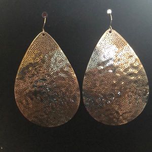 Large silver fishhook Earrings